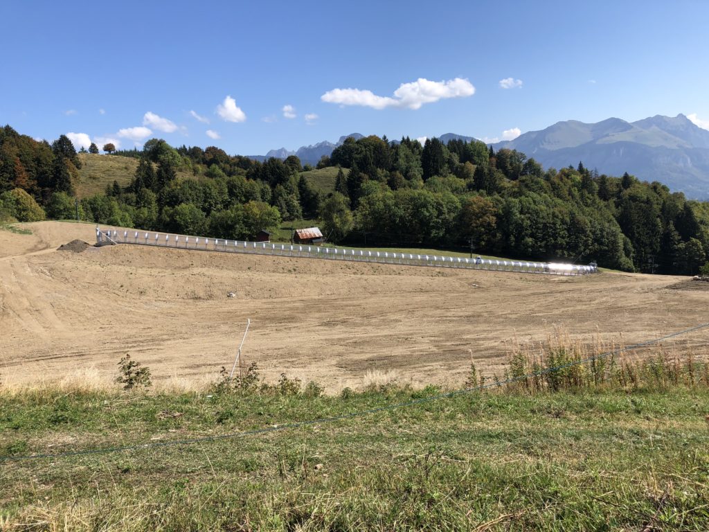 Chantier tapis Sunkid au Massif des Brasses